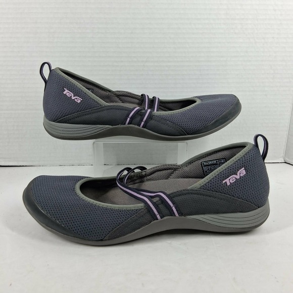 Teva Shoes - Teva Northwater Womens 9.5 Grey Lavender Mesh Mary Jane Flats S/N 4190